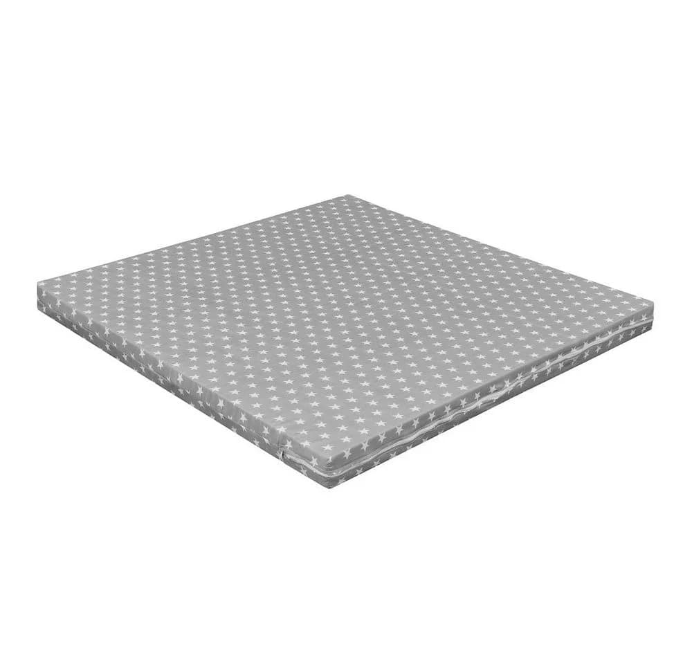 Baby-Delux Laufgittermatratze 100x100 cm Grau Sternchen - Bild 2