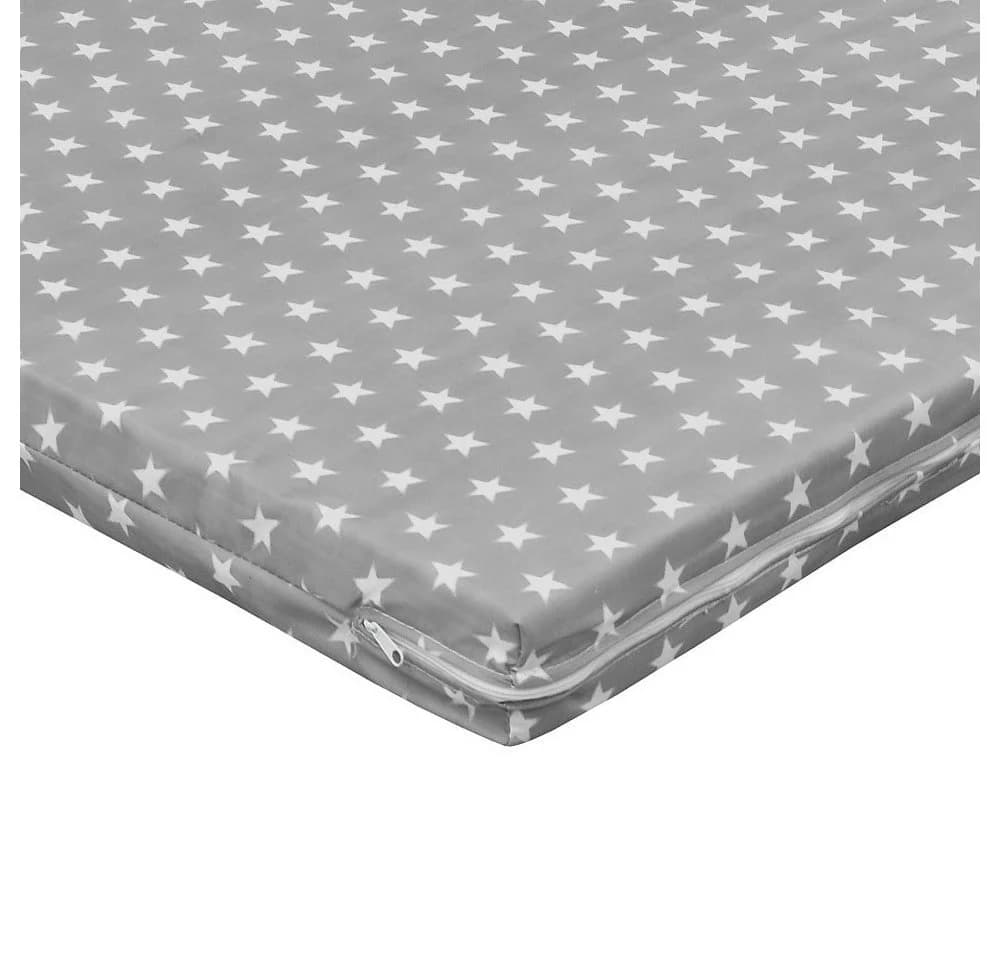 Baby-Delux Laufgittermatratze 100x100 cm Grau Sternchen - Bild 4