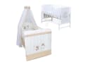 Baby-Delux Komplettbett Mia 10-tlg. Weiß Beige Kiefernholz Bild 2