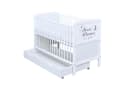 Baby-Delux Babybett Sweet Dreams Weiß mit Matratze und Schublade Bild 1