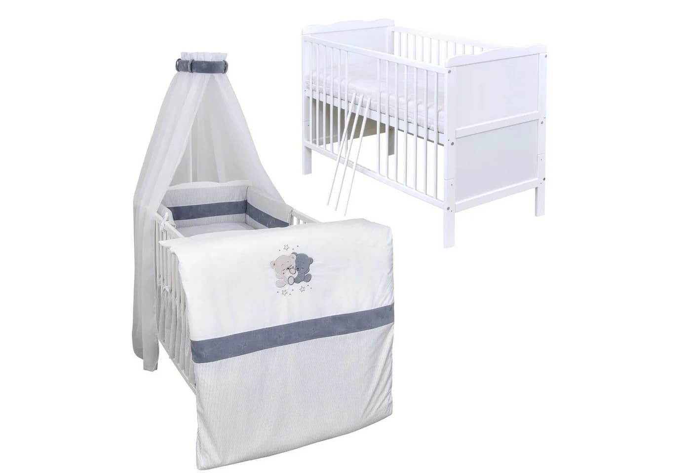 Baby-Delux Kinderbett Jack 70x140 Weiß Premium Komplettset - Bild 2