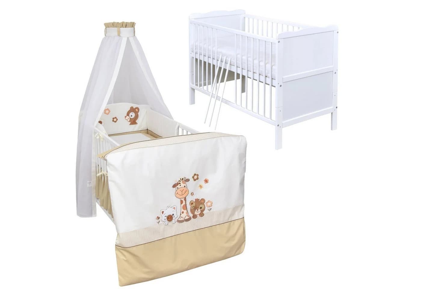 Baby-Delux Babybett Jack Komplettset 10-tlg. 70x140 cm Weiß - Bild 2
