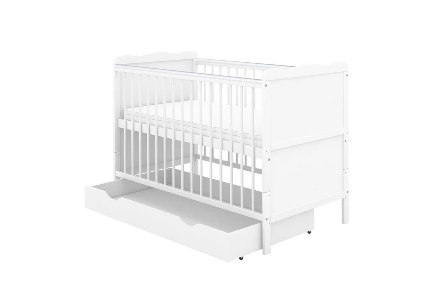 Baby-Delux Babybett Jack Komplettset 70x140 cm Weiß Kiefernholz - Bild 3