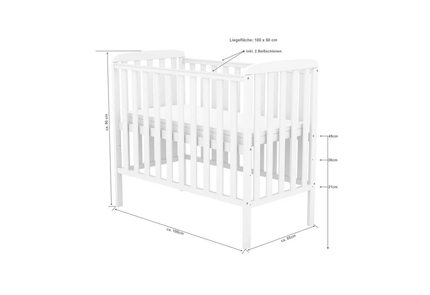 Baby-Delux Babybett Compact Beistellbett 50x100 cm Weiß - Bild 5