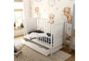 Baby-Delux Babybett Mia Weiß mit Schublade und Matratze Bild 3