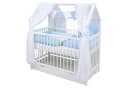 Baby-Delux Komplettbett Hausbett Weiß mit Schublade und Schutzgitter Bild 2