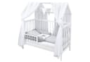 Baby-Delux Komplettbett Hausbett 60x120 cm Weiß mit Schutzgitter Bild 1