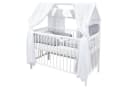 Baby-Delux Komplettbett Hausbett 60x120 cm Weiß mit Schutzgitter Bild 2