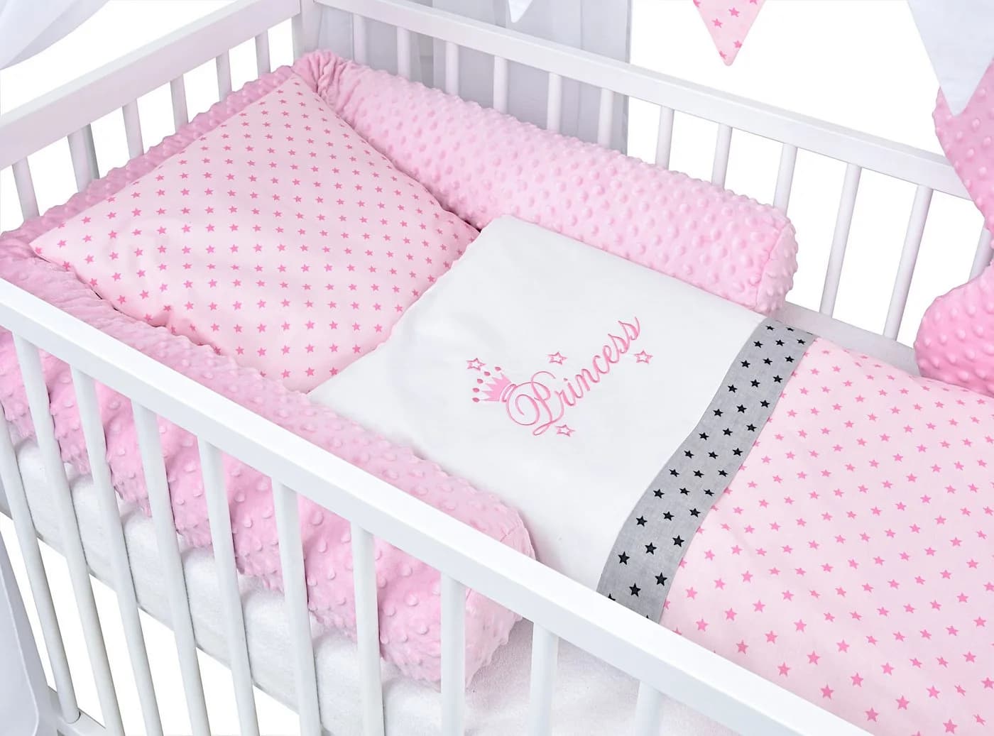 Baby-Delux Komplettbett Hausbett Babybett Schutzgitter Komplettset weiß - Bild 3