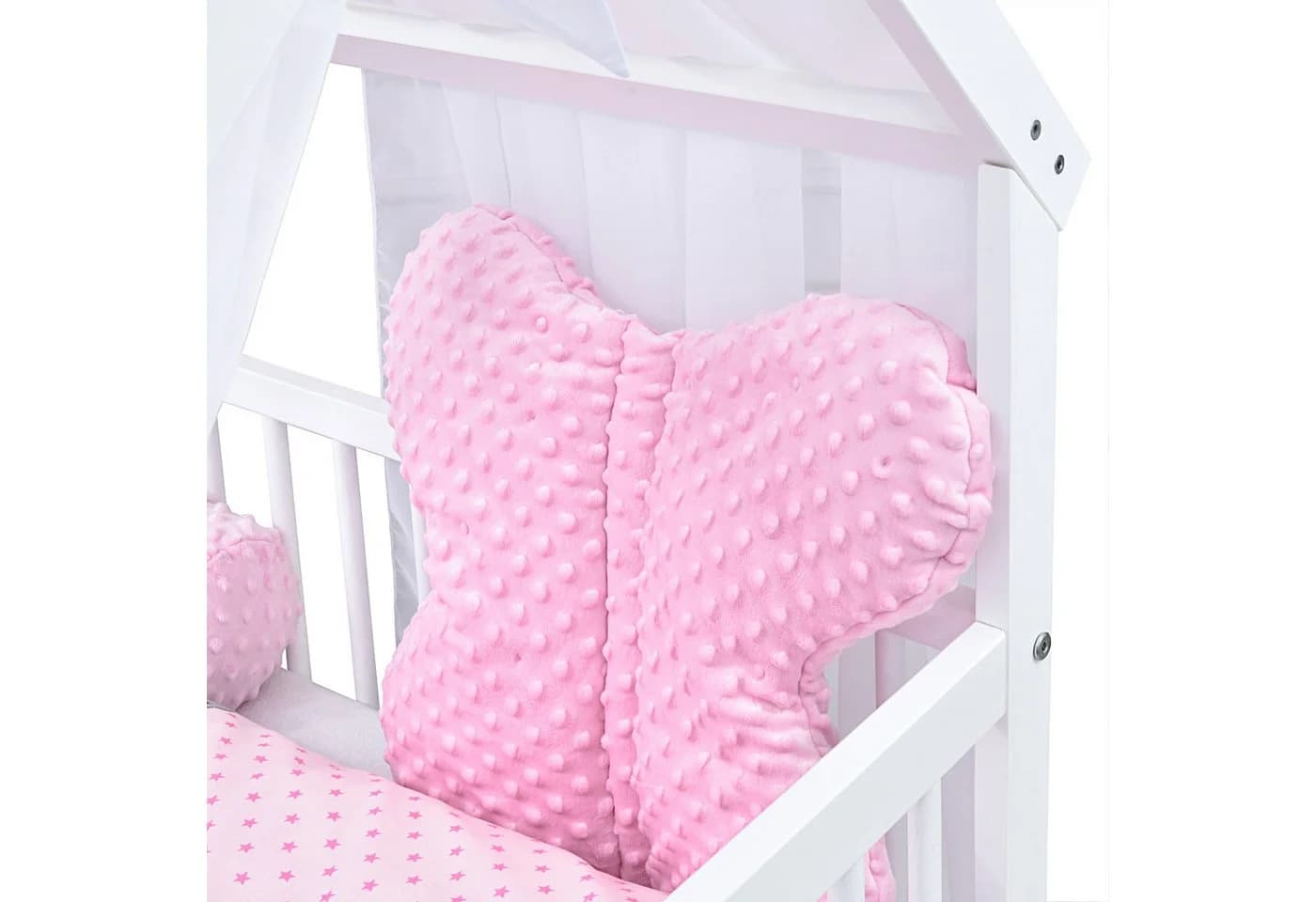Baby-Delux Komplettbett Hausbett Babybett Schutzgitter Komplettset weiß - Bild 5