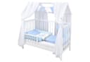 Baby-Delux Komplettbett Hausbett Babybett Schutzgitter Komplettset weiß Bild 1