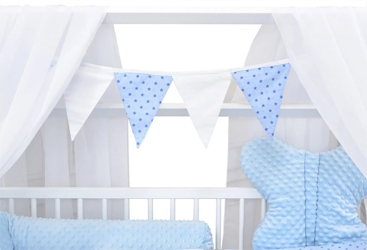 Baby-Delux Komplettbett Hausbett Babybett Schutzgitter Komplettset weiß - Bild 4