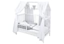 Baby-Delux Komplettbett Hausbett Babybett Schutzgitter Komplettset, 10-tlg., Kinderbett 60x120 cm weiß Bild 1