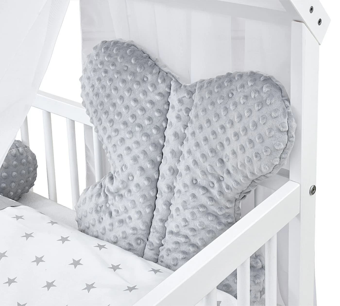 Baby-Delux Komplettbett Hausbett Babybett Schutzgitter Komplettset, 10-tlg., Kinderbett 60x120 cm weiß - Bild 5