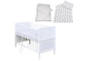 Baby-Delux Babybett Max Komplettset 8-tlg. weiß Massivholz Bild 2