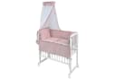 Baby-Delux Beistellbett Royal Rosa Rüsche, Stillbett 90x40 weiß höhenverstellbar Bild 2