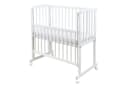 Baby-Delux Beistellbett Royal Rosa Rüsche, Stillbett 90x40 weiß höhenverstellbar Bild 5