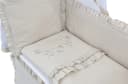 Baby-Delux Beistellbett Royal Beige Rüsche, Stillbett 90x40 weiß höhenverstellbar, Matratze inkl. komplett Set Bild 3