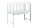 Baby-Delux Beistellbett Royal Grau Rüsche Weiß höhenverstellbar mit Matratze Bild 4