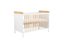 Baby-Delux Babybett Ella weiß-natur Kiefer höhenverstellbar mit Matratze Bild 2