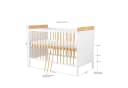 Baby-Delux Babybett Ella weiß-natur Kiefer höhenverstellbar mit Matratze Bild 5