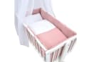 Baby-Delux Wiegenset 6-tlg. Rosa Musselin & Waffelpiqué Bild 2