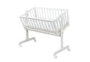 Baby-Delux Stubenbett Komplettset Schaukelwiege Weiß Blau Bild 5