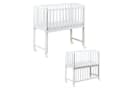 Baby-Delux Beistellbett Weiß Kiefer Massivholz mit Matratze Bild 3