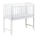 Baby-Delux Beistellbett Weiß Kiefer Massivholz mit Matratze Bild 4