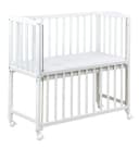 Baby-Delux Beistellbett Weiß Kiefer Massivholz mit Matratze Bild 5