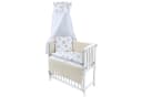 Baby-Delux Beistellbett Waffelpique Beige Weiß Stillbett Set Bild 2