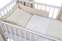 Baby-Delux Komplettbett Hausbett Babybett Komplettset Waffelpique Musselin 12-tlg. Kinderbett 60x120 cm Weiß Bild 1