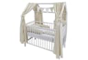 Baby-Delux Komplettbett Hausbett Babybett Komplettset Waffelpique Musselin 12-tlg. Kinderbett 60x120 cm Weiß Bild 2