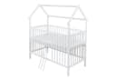 Baby-Delux Komplettbett Hausbett Babybett Komplettset Waffelpique Musselin 12-tlg. Kinderbett 60x120 cm Weiß Bild 5