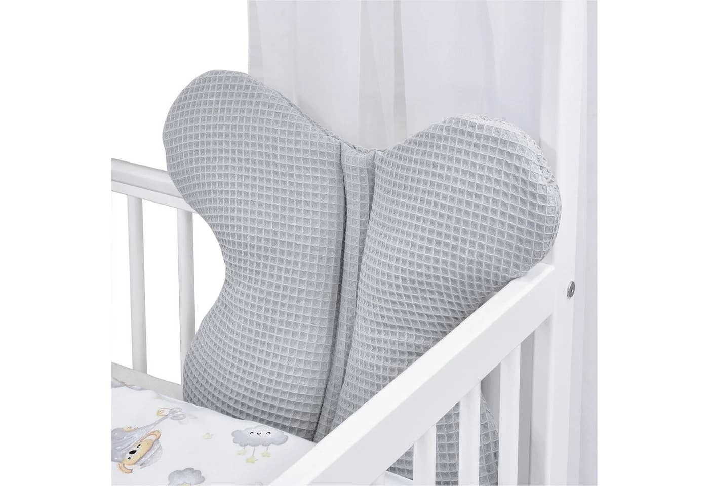 Baby-Delux Komplettbett Hausbett Babybett Komplettset Waffelpique 12-tlg. weiß - Bild 4