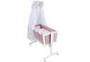 Baby-Delux Wiegenset 6-teilig Rosa Weiß Bärchen Waffelpique Bild 1