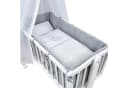 Baby-Delux Wiegenset 6-tlg. Sternchen Grau Waffelpique Bild 2