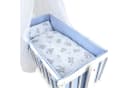 Baby-Delux Stubenbett Komplettset Schaukelwiege Weiß Blau Bild 1