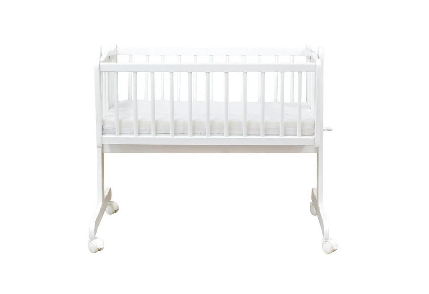 Baby-Delux Stubenbett Komplettset Schaukelwiege Weiß Blau - Bild 4