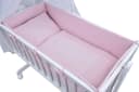 Baby-Delux Wiegenset 6-tlg. Rosa mit Chiffonhimmel & Nestchen Bild 2