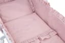 Baby-Delux Babybettwäsche Wiegenset Royal Rosa Rüsche 6-tlg. Baumwolle Bild 1