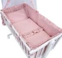 Baby-Delux Babybettwäsche Wiegenset Royal Rosa Rüsche 6-tlg. Baumwolle Bild 2