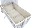 Baby-Delux Stubenbett Babywiege Komplettset Royal Rüsche Schaukelwiege Bild 1