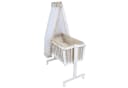 Baby-Delux Stubenbett Babywiege Komplettset Royal Rüsche Schaukelwiege Bild 2