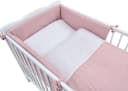 Baby-Delux Babybettwäsche Set 4-tlg. Rosa Waffelpique Musselin mit Nestchen Bild 1