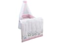 Baby-Delux Babybett Mia Komplettset 10-tlg. Weiß/Rosa Massivholz Bild 1