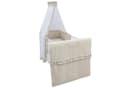 Baby-Delux Babybett Mia Komplettset 10-tlg. Weiß/Beige mit Rüschen Bild 1