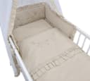 Baby-Delux Babybett Mia Komplettset 10-tlg. Weiß/Beige mit Rüschen Bild 3