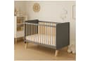 Baby-Delux Babybett Lou grau 60x120 Kiefernholz mit Matratze Bild 1
