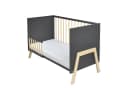 Baby-Delux Babybett Juna Anthrazit Kiefer, Kinderbett 60x120 Schutzgitter Matratze Bild 4